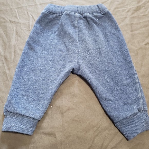 Sweatpant Joggers Adjustable Elastic Waistband Navy Blue Palm Tree Design 12-18m - Picture 2 of 5